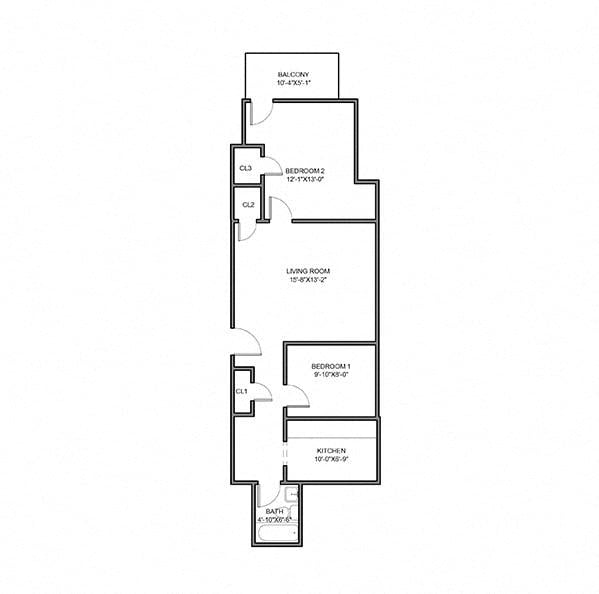 310 McKee- 2 Bedroom (#2) | University Commons at McKee Pl
